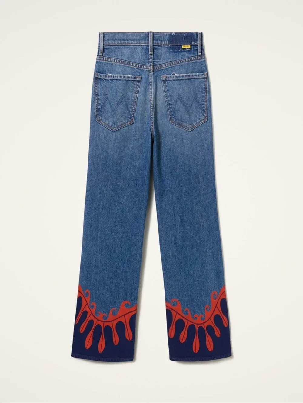 LADOUBLEJ x MOTHER The Tomcat Roller Jeans Deep in The Pacific NEW NWT - Picture 2 of 9